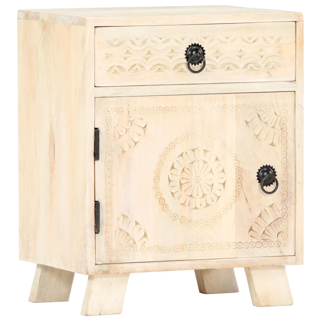 vidaXL Nachtkastje 40x30x50 cm massief mangohout