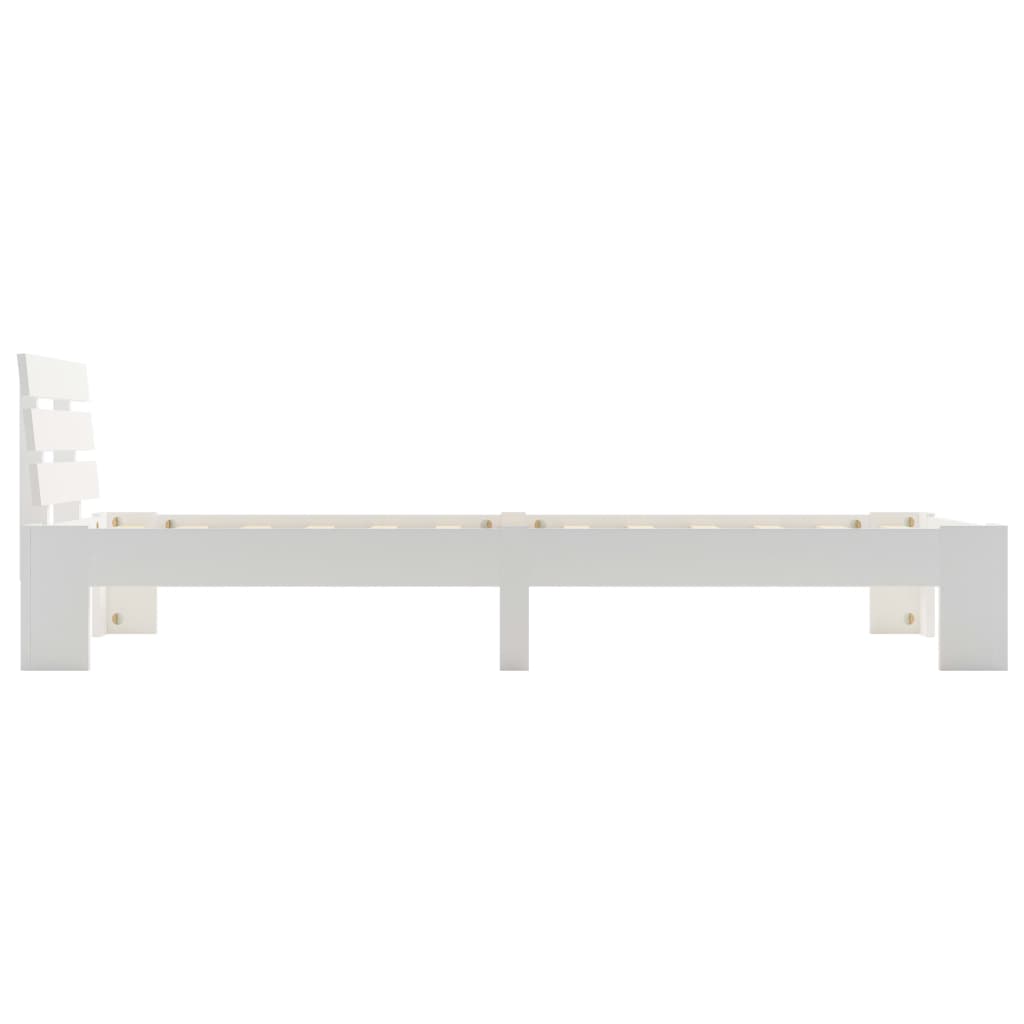 vidaXL Bed Frame Solid Pine Wood White 90x200 cm