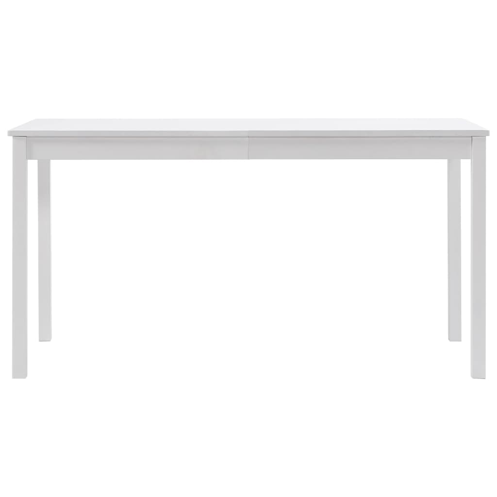 vidaXL Eettafel 140x70x73 cm grenenhout wit