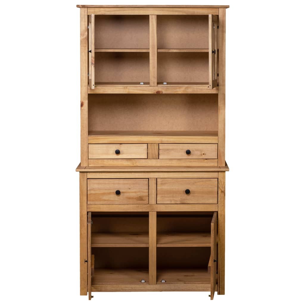 vidaXL Tall Cabinet Panama Range 93x40.5x180 cm Solid Pine Wood
