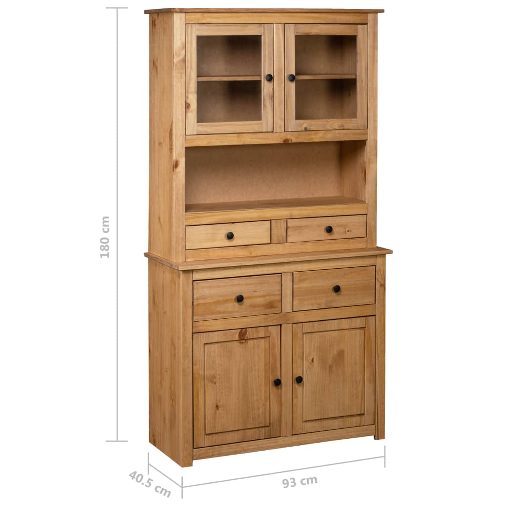 vidaXL Tall Cabinet Panama Range 93x40.5x180 cm Solid Pine Wood