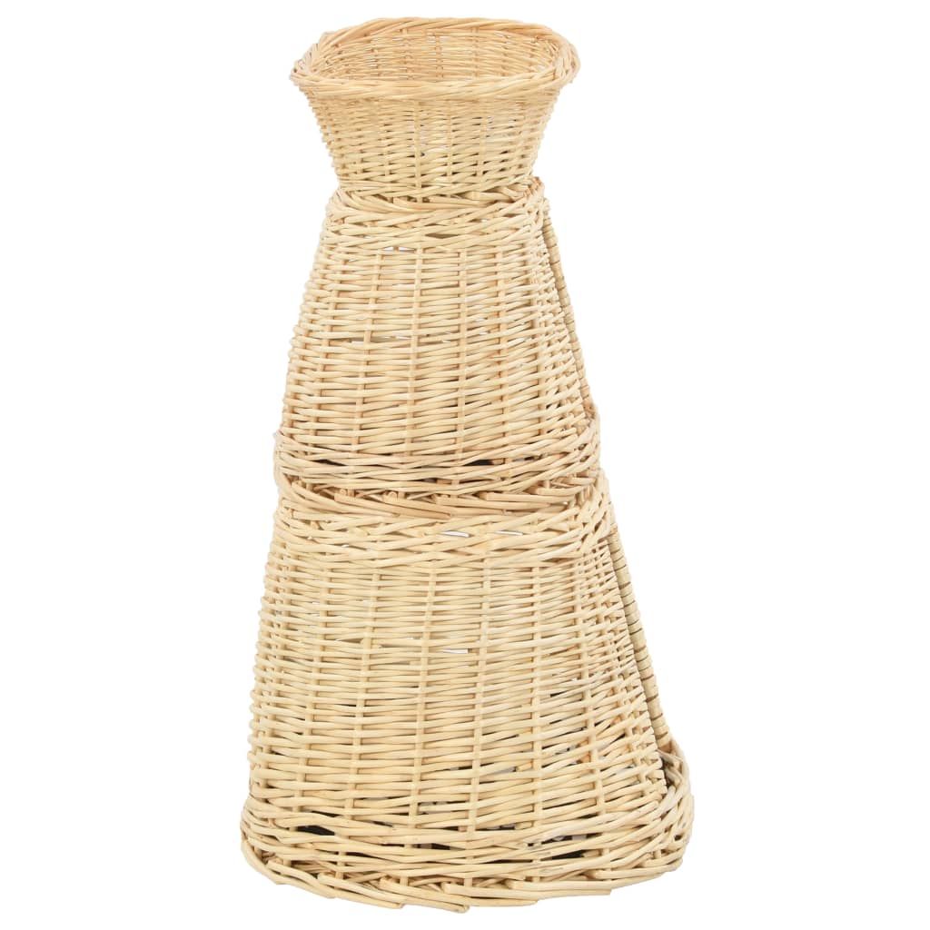vidaXL 3-Piece Cat Basket Set with Cushions 47x34x60 cm Natural Willow