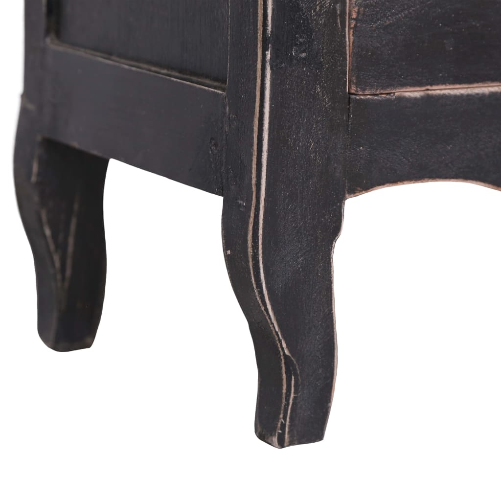 vidaXL TV cabinet 120x30x40 cm solid mahogany wood black