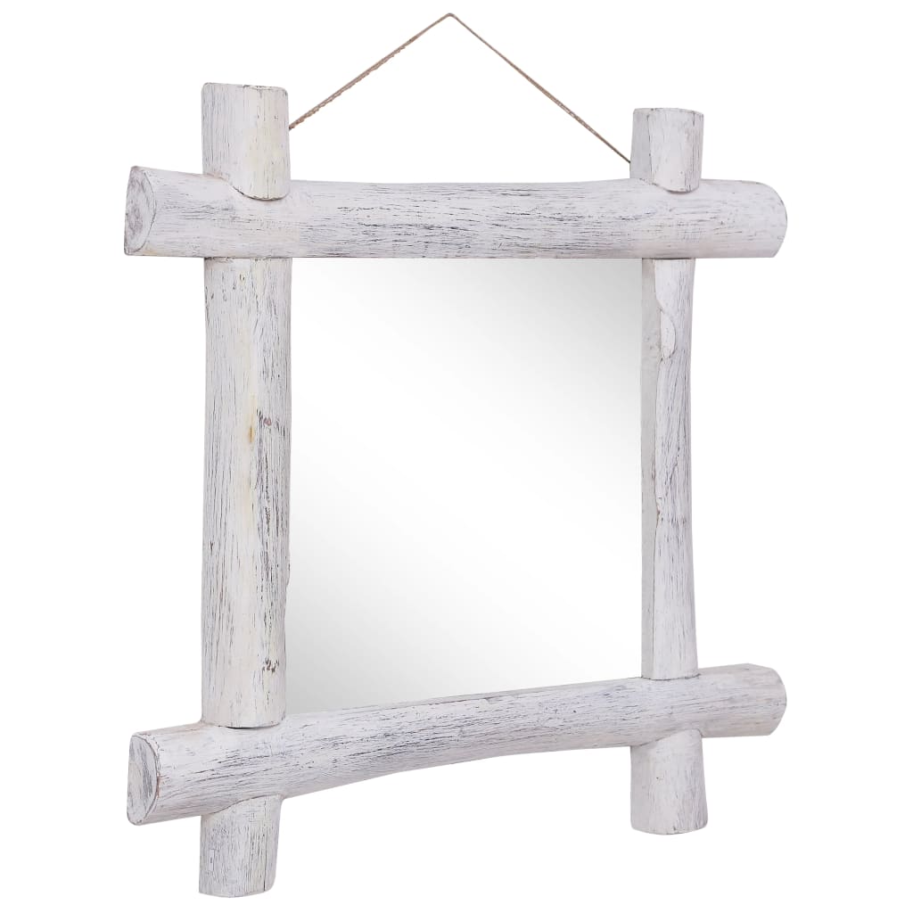 vidaXL Mirror wooden blocks 70x70 cm solid reclaimed wood