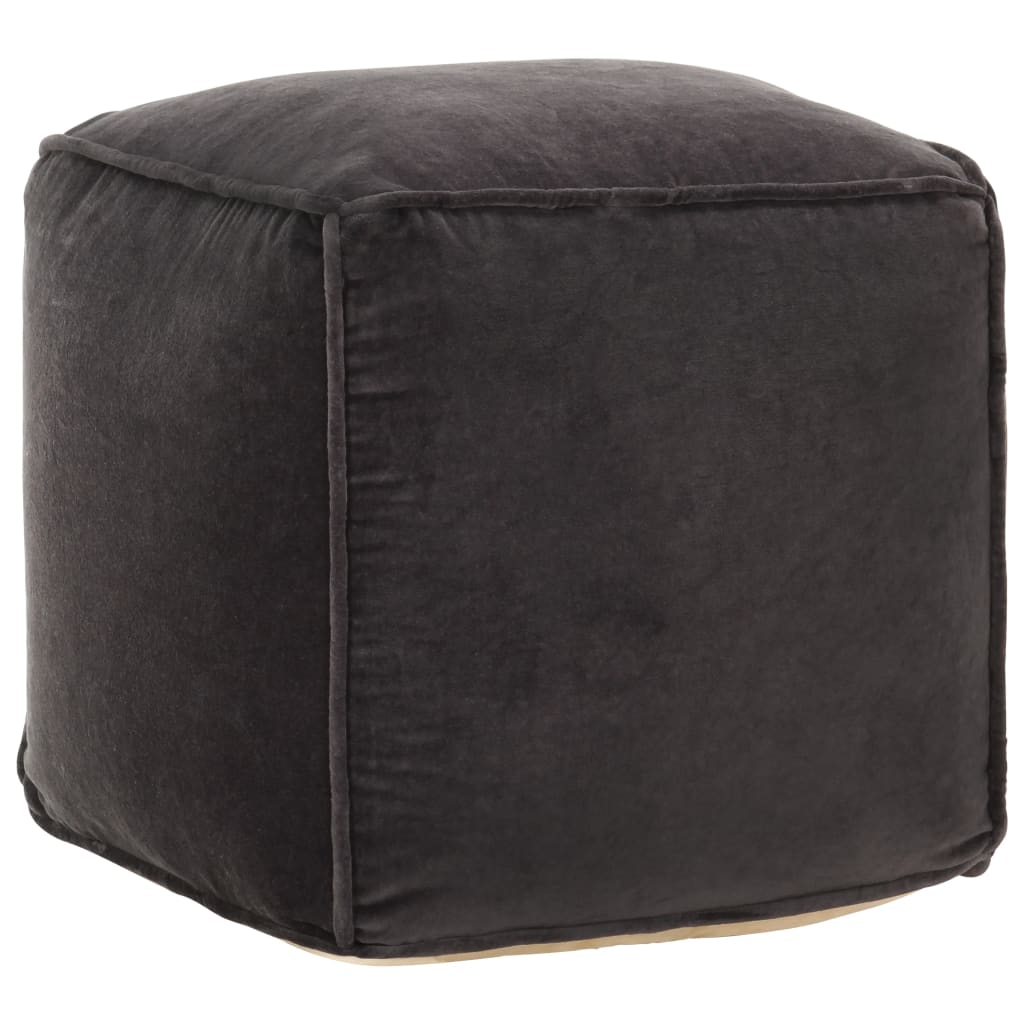 vidaXL Pouffe 40x40x40 cm cotton velvet anthracite