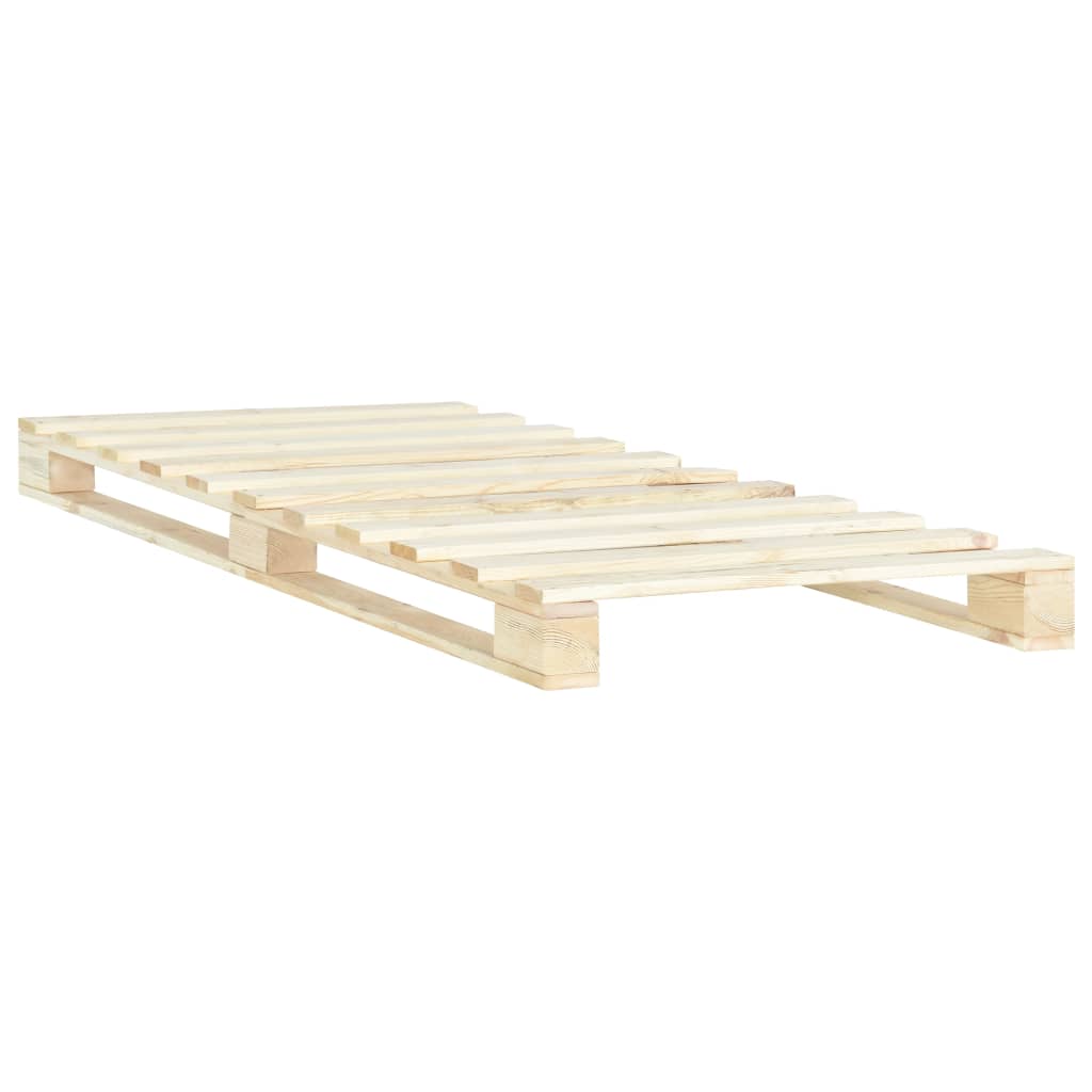 vidaXL Pine Wood Pallet Bed Frame 90x200 cm
