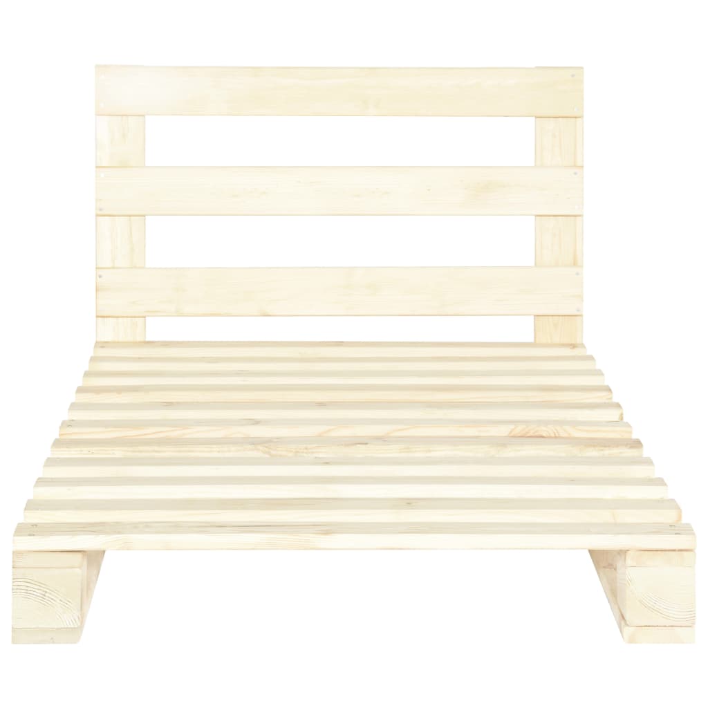 vidaXL Solid Pine Wood Pallet Bed Frame 90x200 cm