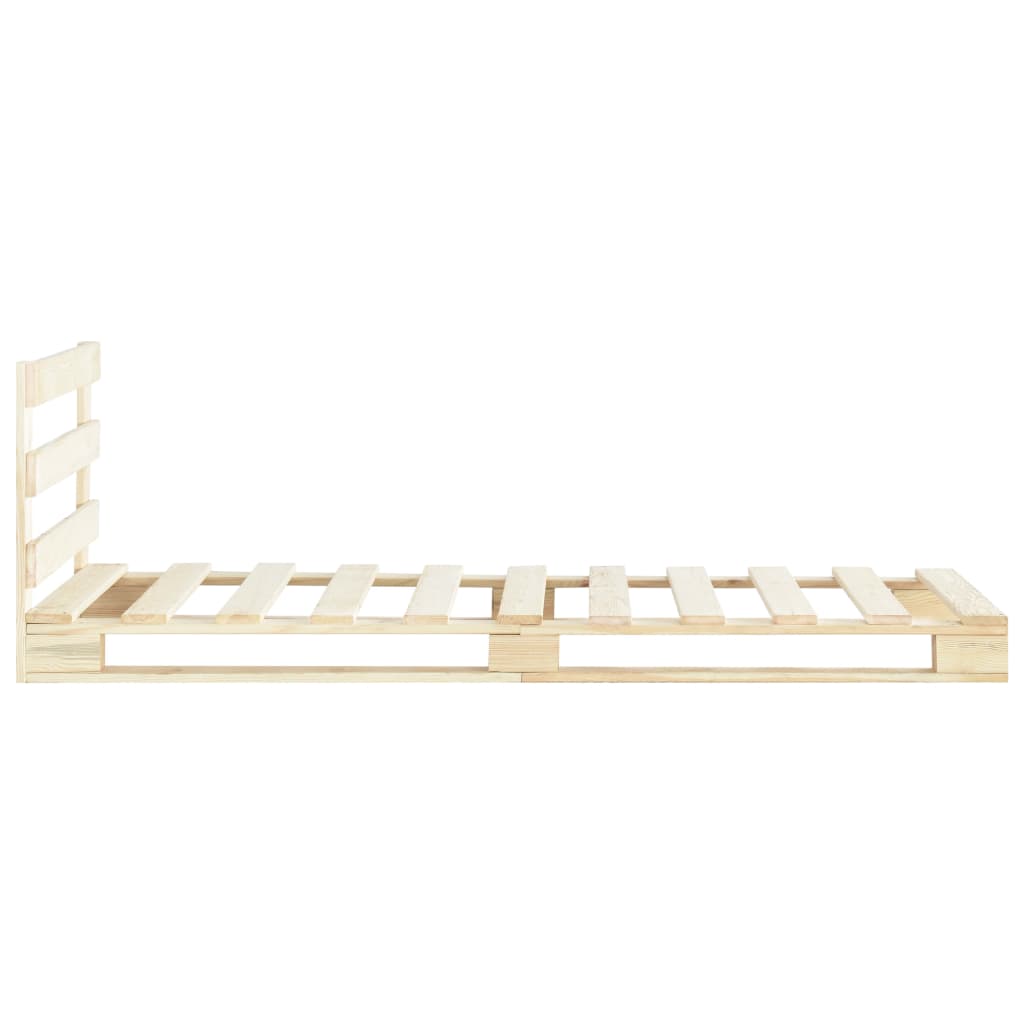 vidaXL Solid Pine Wood Pallet Bed Frame 90x200 cm