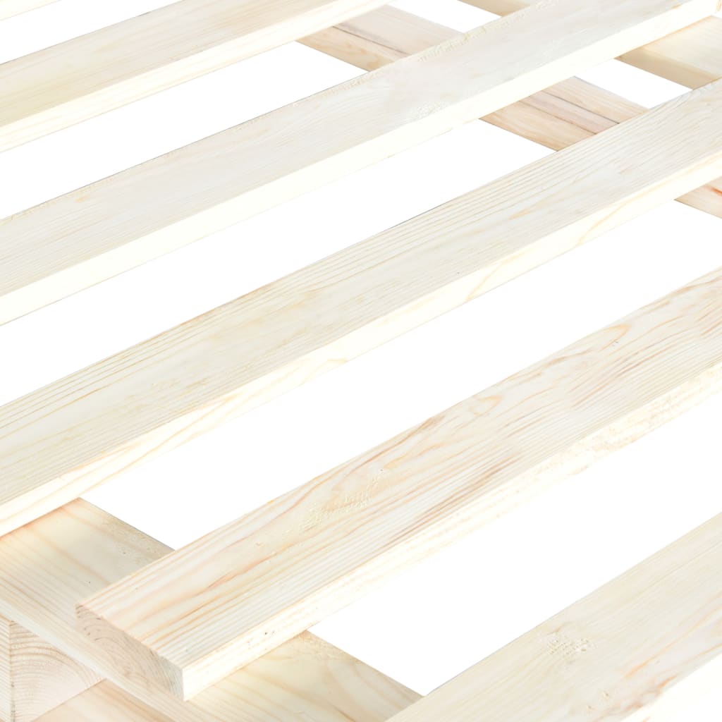vidaXL Solid Pine Wood Pallet Bed Frame 90x200 cm
