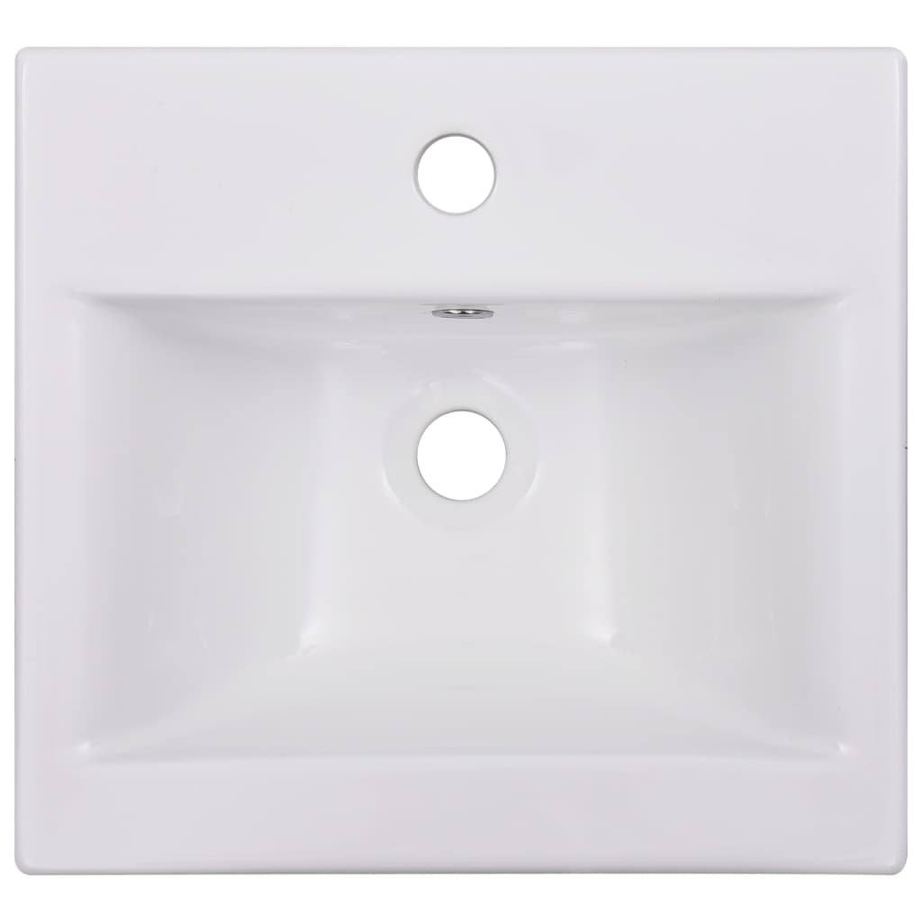 vidaXL Ceramic Built-in Basin 42x39x18 cm White