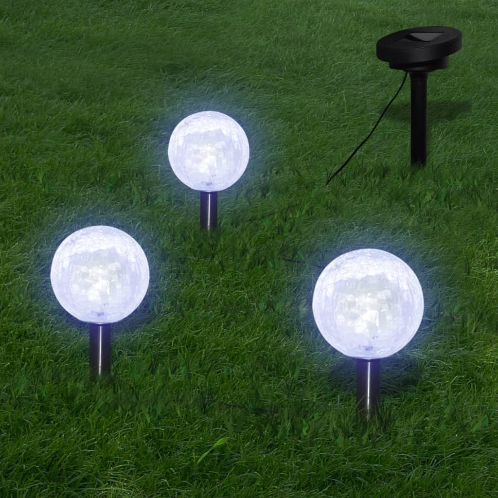 vidaXL Garden Lights 6 pcs LED with Ground Spikes and Solar Panels