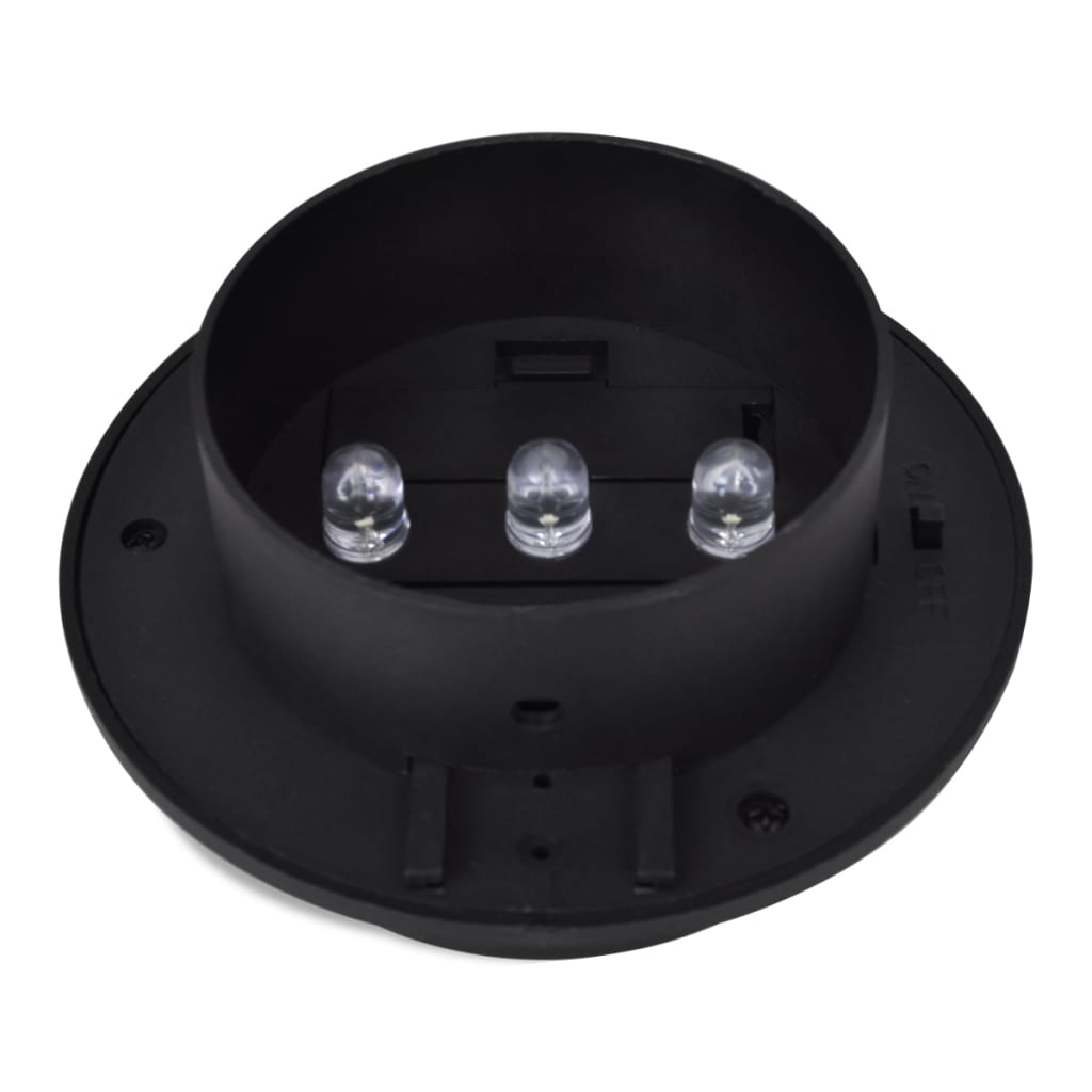 vidaXL Fence lights 12 pcs solar LED black