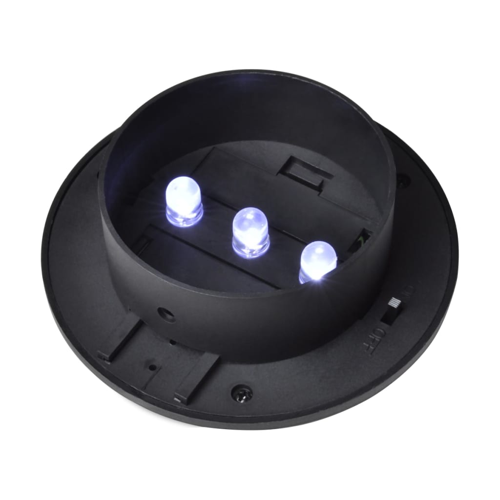 vidaXL Fence lights 12 pcs solar LED black