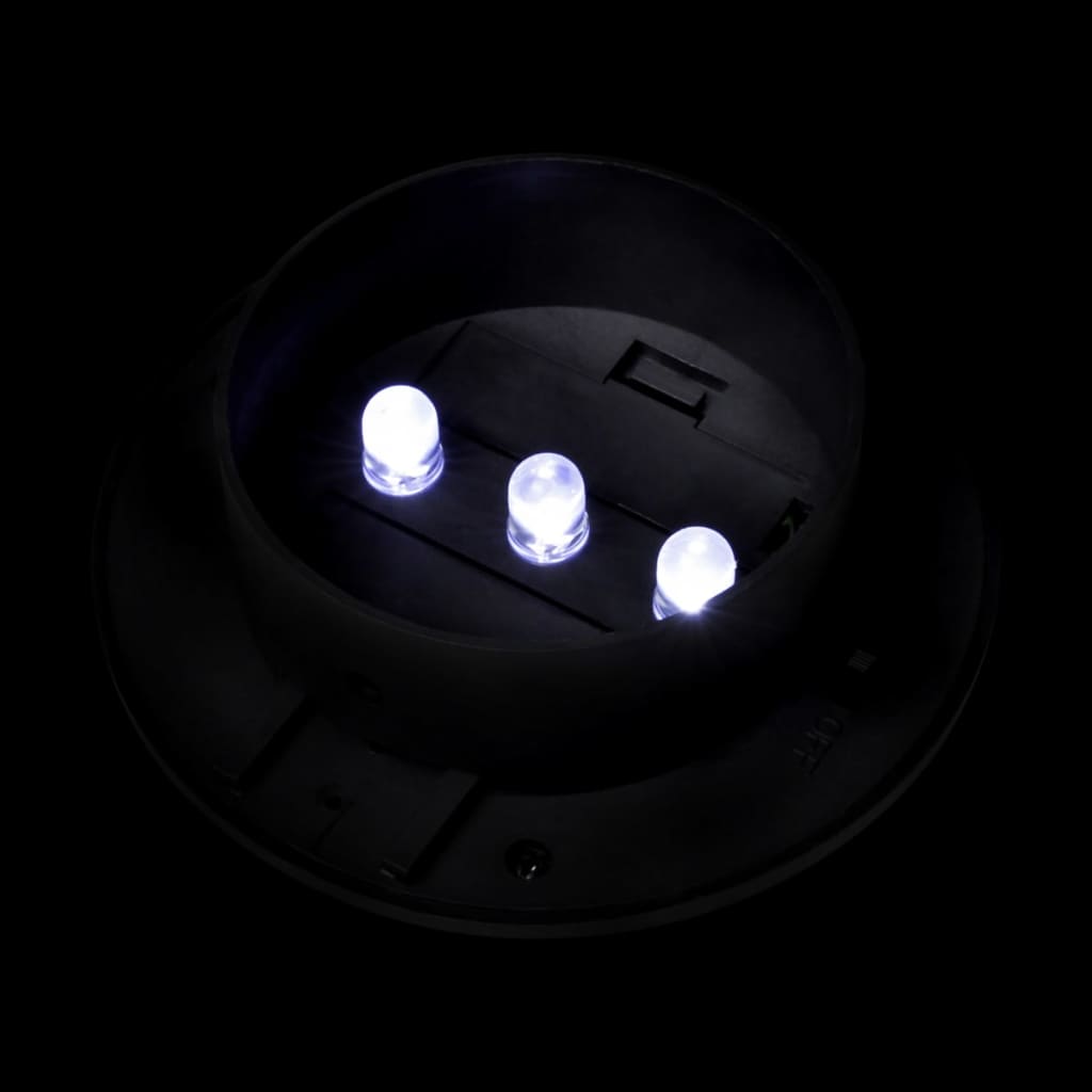 vidaXL Fence lights 12 pcs solar LED black