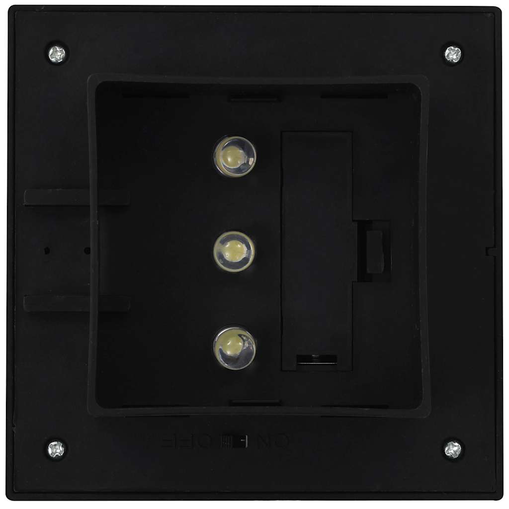 vidaXL Solar Lights 12 pcs LED Square 12 cm Black