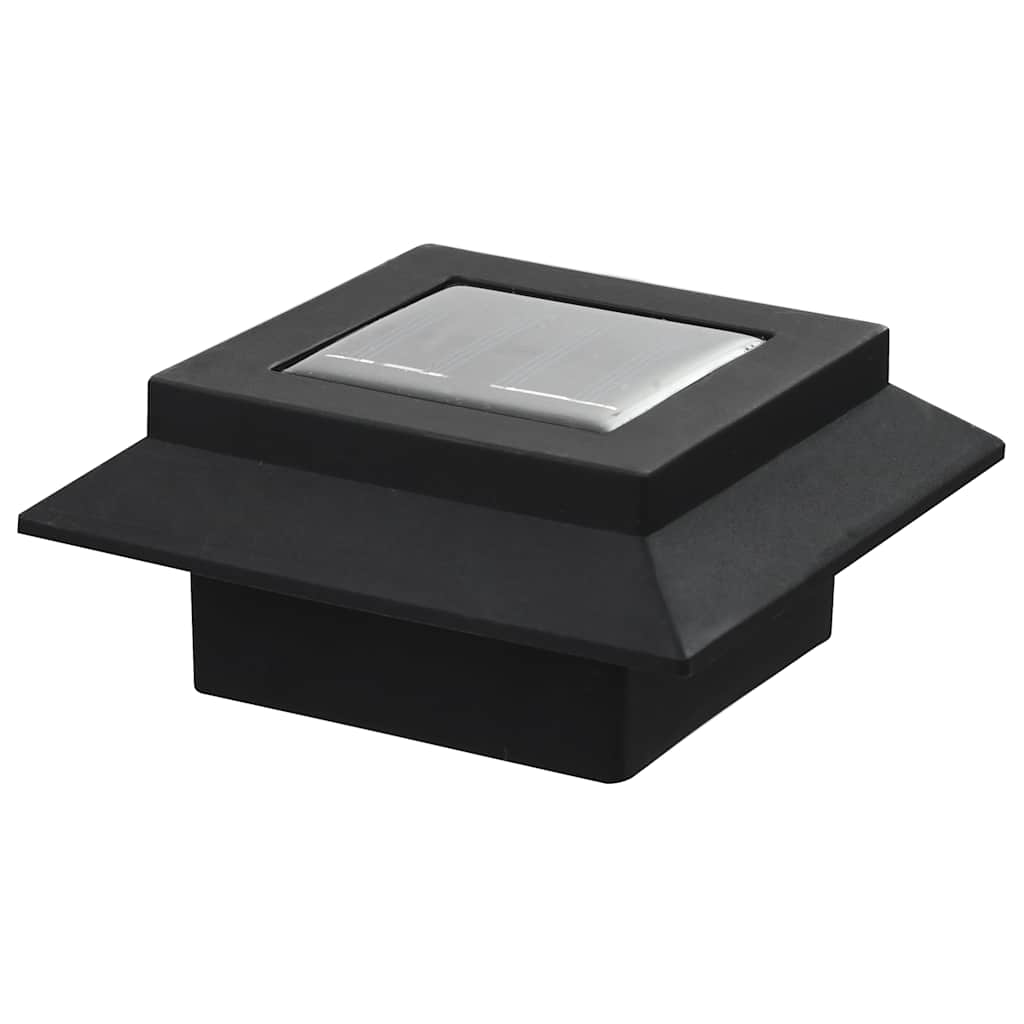 vidaXL Solar Lights 12 pcs LED Square 12 cm Black