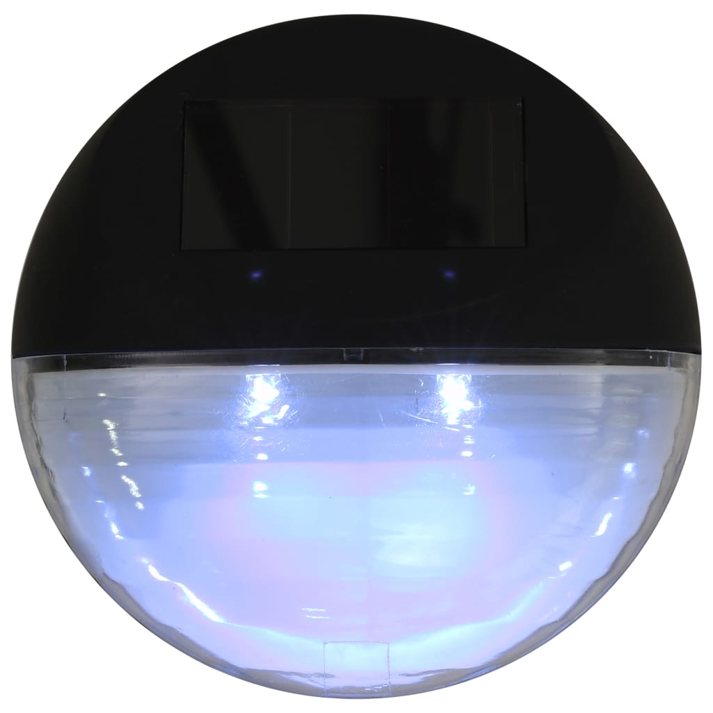 vidaXL Solar Wall Lights LED 24 pcs round black