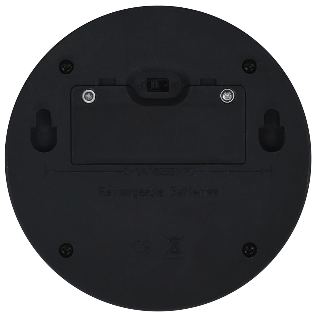 vidaXL Solar Wall Lights LED 24 pcs round black