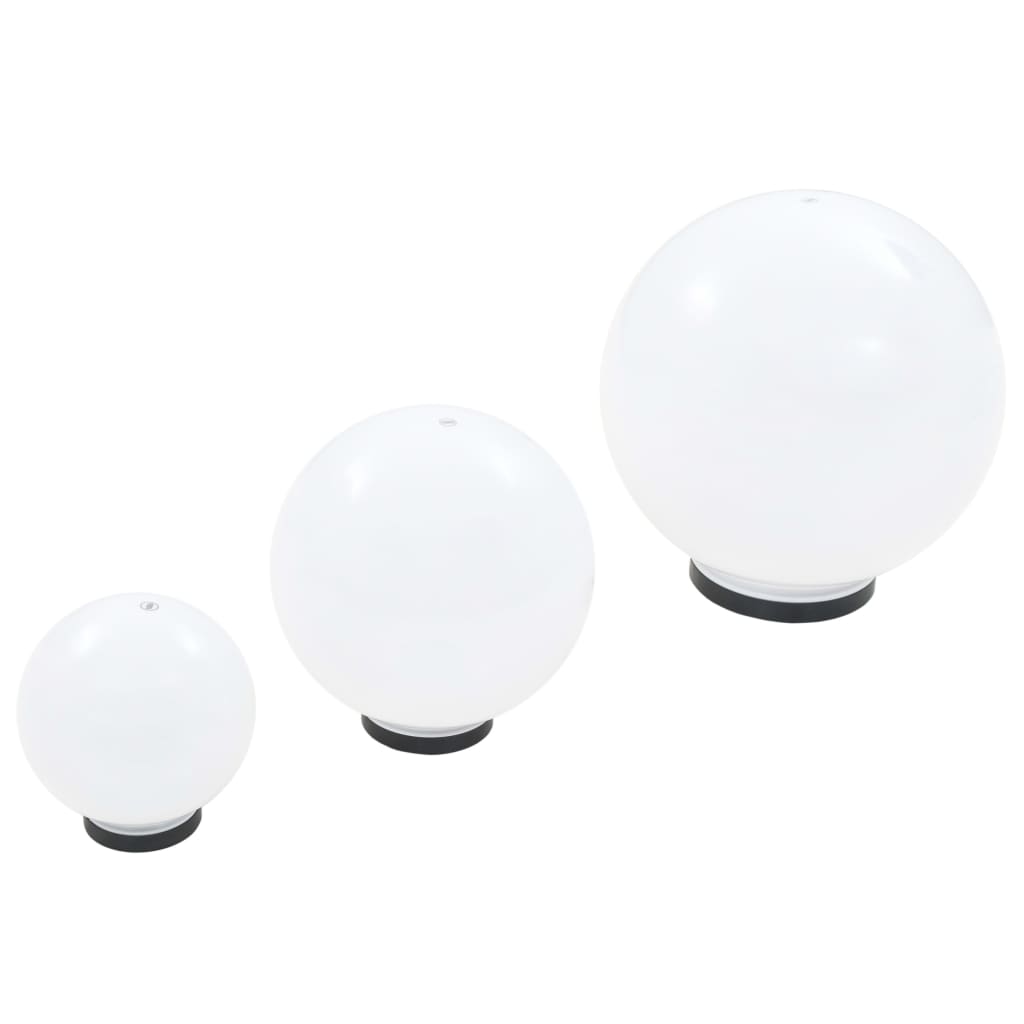 vidaXL 6-piece Round LED Ball Lamp Set 20/30/40 cm PMMA