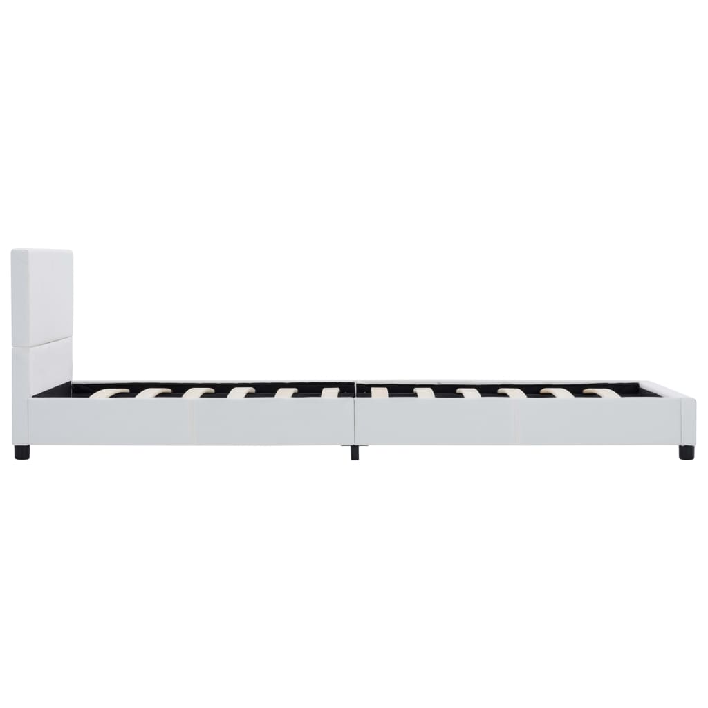 vidaXL Artificial Leather Bed Frame White 90x200 cm