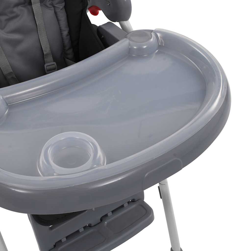 vidaXL Kinderstoel hoog roze en grijs