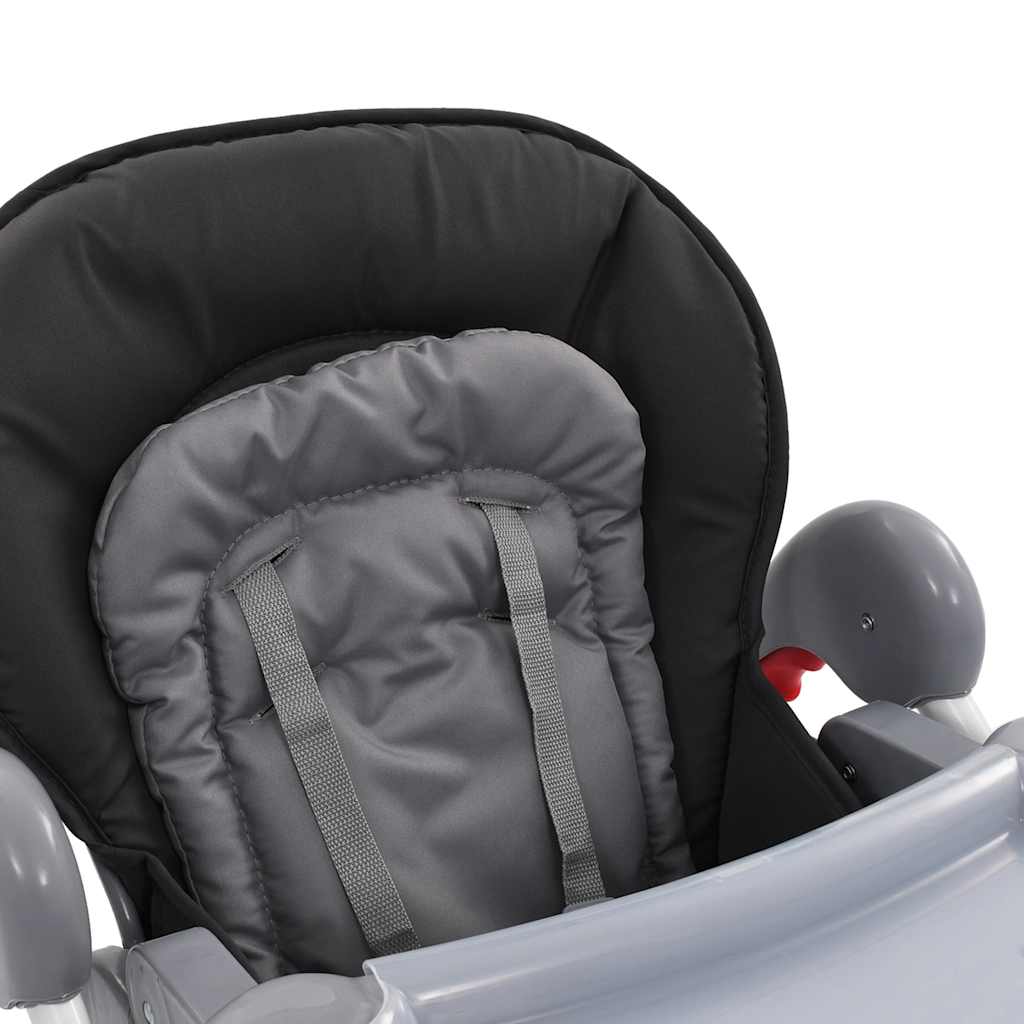 vidaXL Kinderstoel hoog roze en grijs