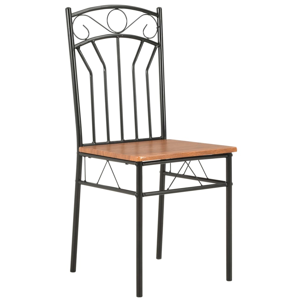 vidaXL Eetkamerstoelen 6 st MDF bruin