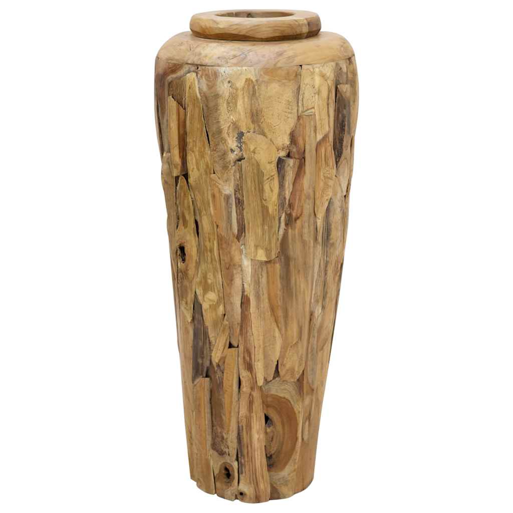 vidaXL Decorative Vase 40x100 cm Solid Teak Wood