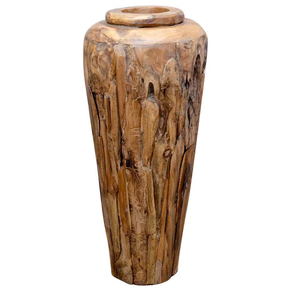 vidaXL Decorative Vase 40x100 cm Solid Teak Wood