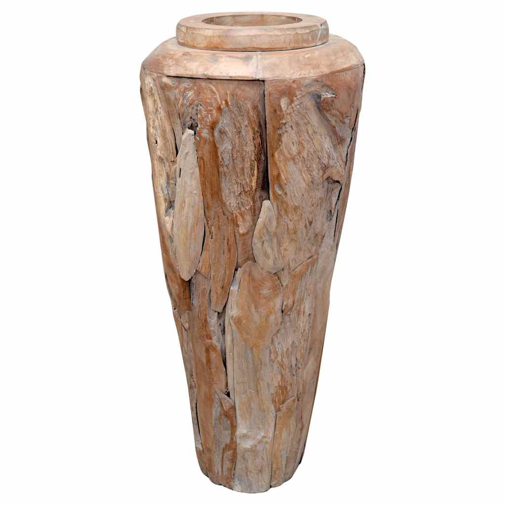 vidaXL Decorative Vase 40x100 cm Solid Teak Wood