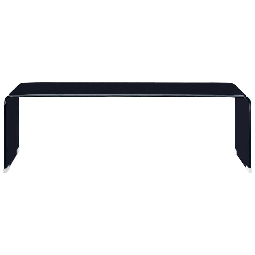 vidaXL Coffee Table 98x45x31 cm Tempered Glass Black