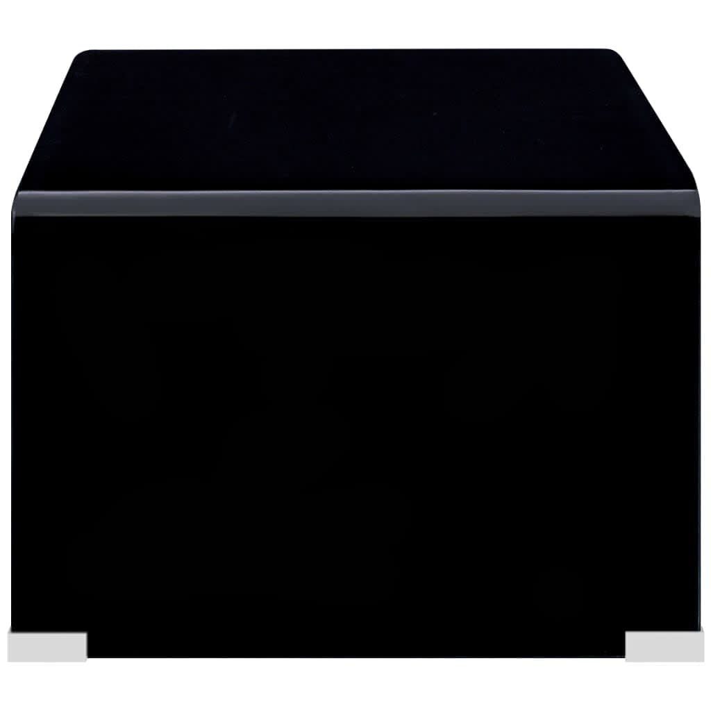 vidaXL Coffee Table 98x45x31 cm Tempered Glass Black
