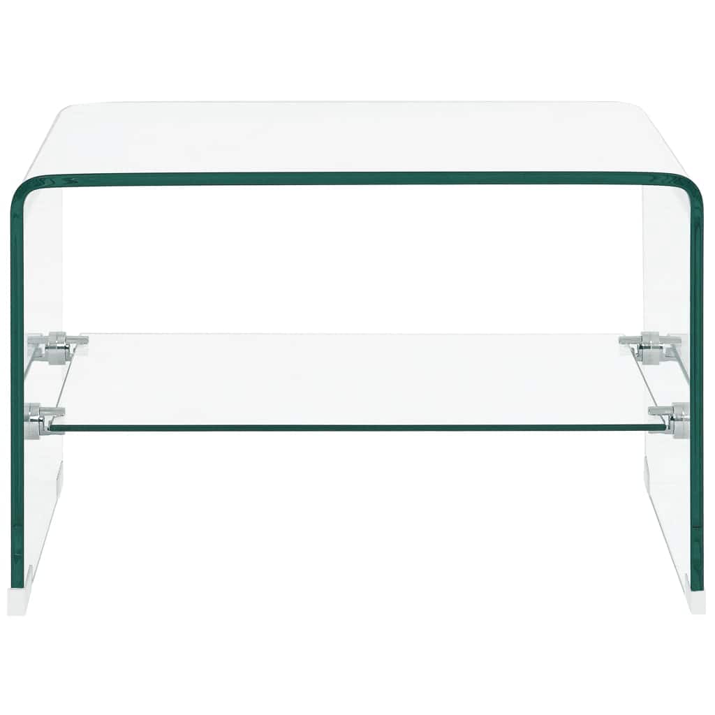 vidaXL Salontafel 50x45x33 cm gehard glas transparant