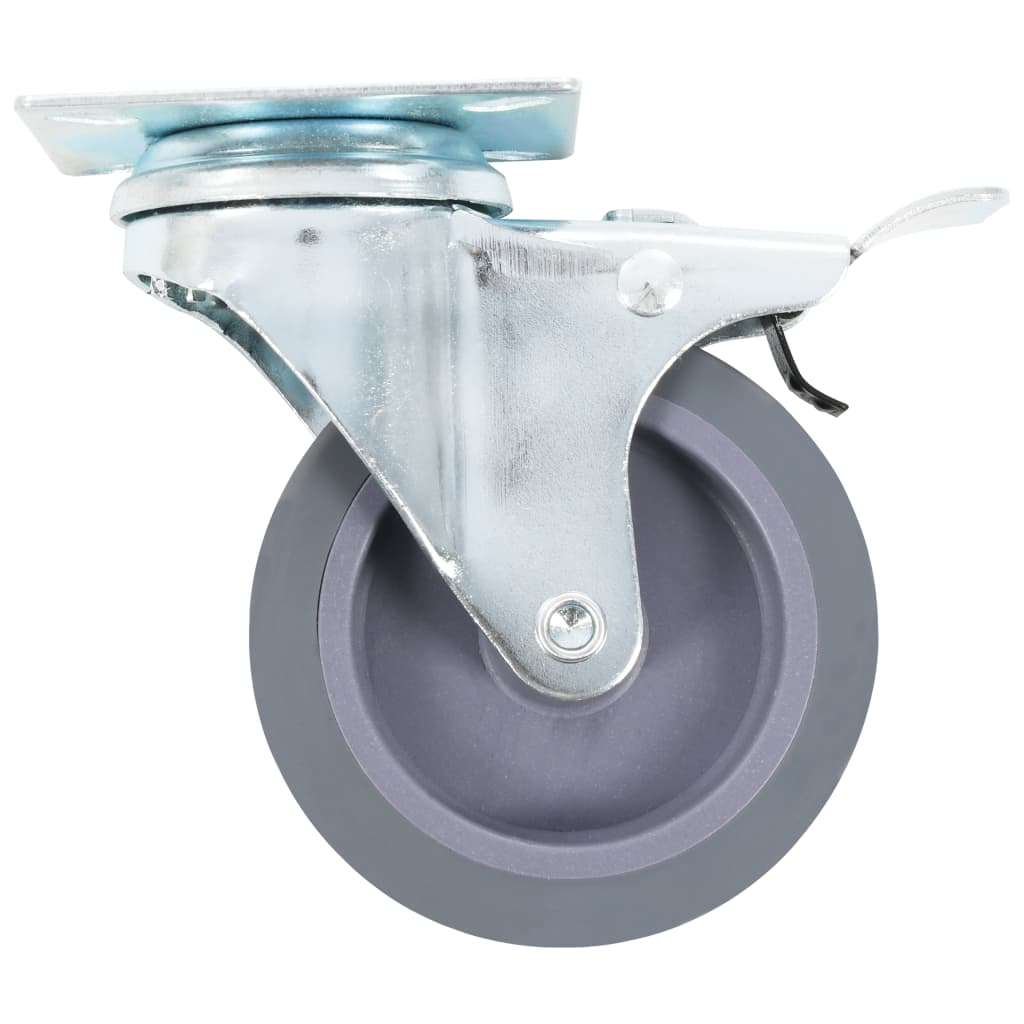 vidaXL Swivel Casters with Double Brakes 4 pcs 75 mm