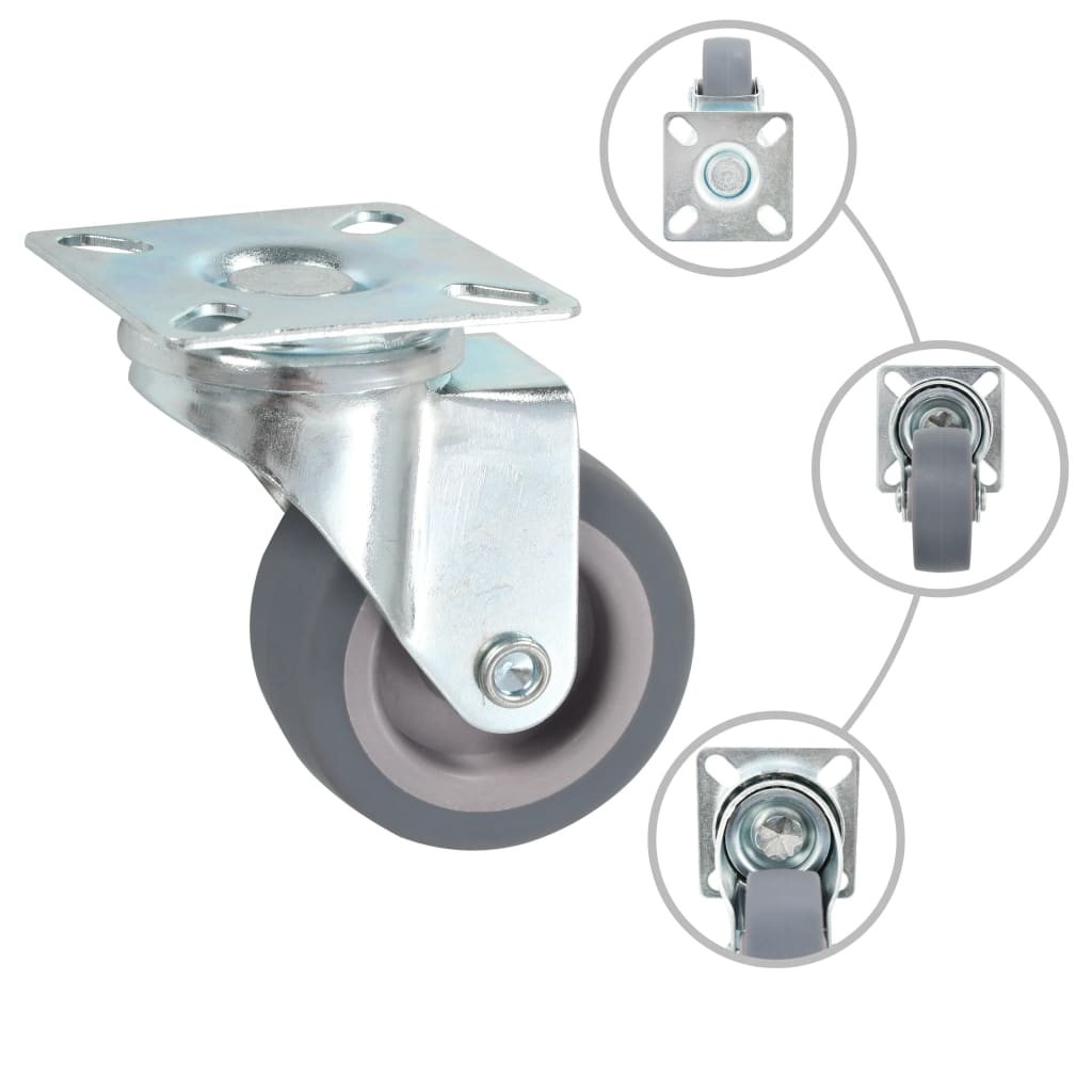 vidaXL Swivel Casters 12 pcs 50 mm