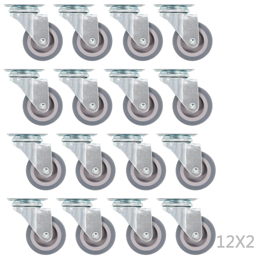 vidaXL Zwenkwielen 24 st 50 mm