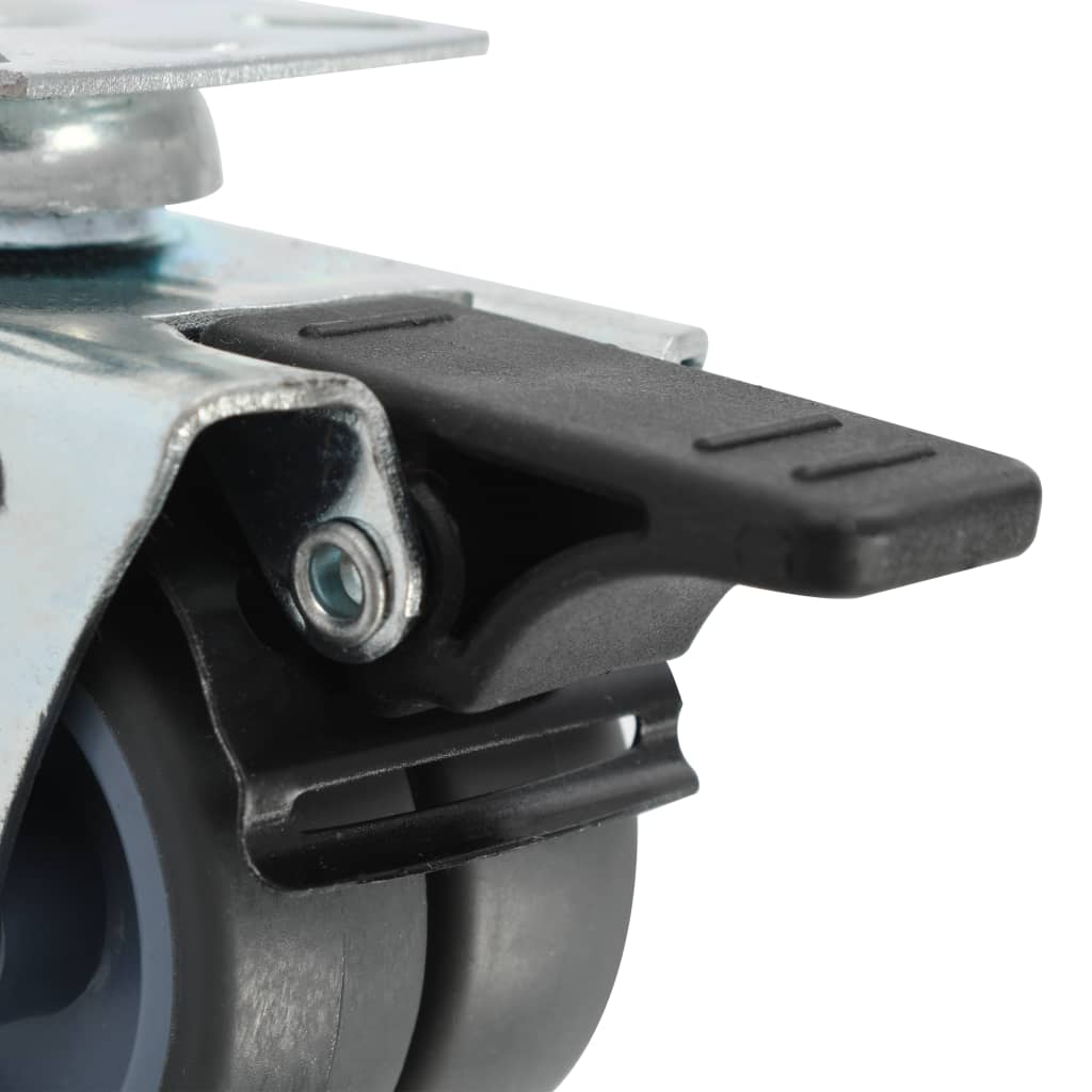 vidaXL Swivel Casters Double with Double Brakes 4 pcs 50 mm