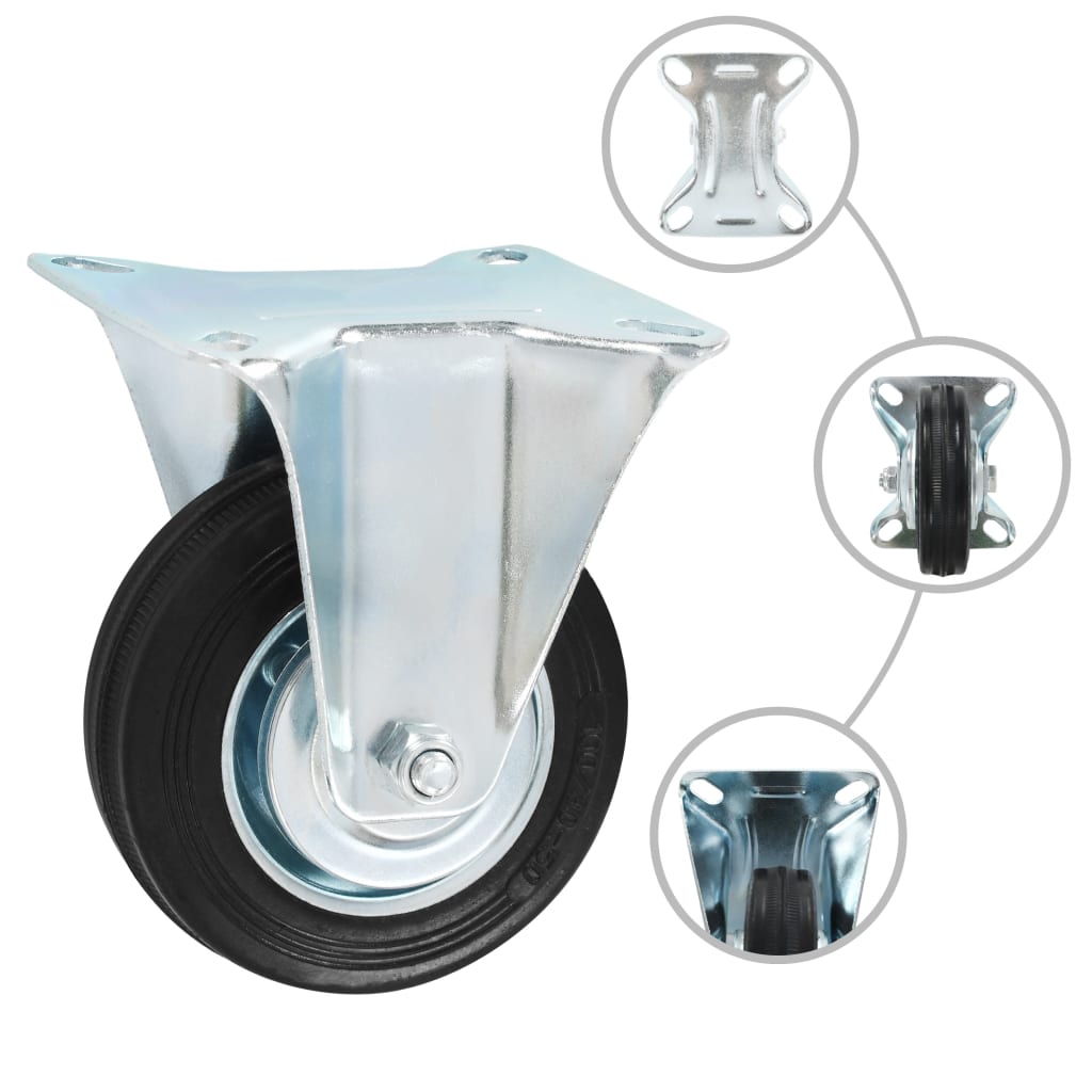 vidaXL Roues fixes 4 pcs 100 mm