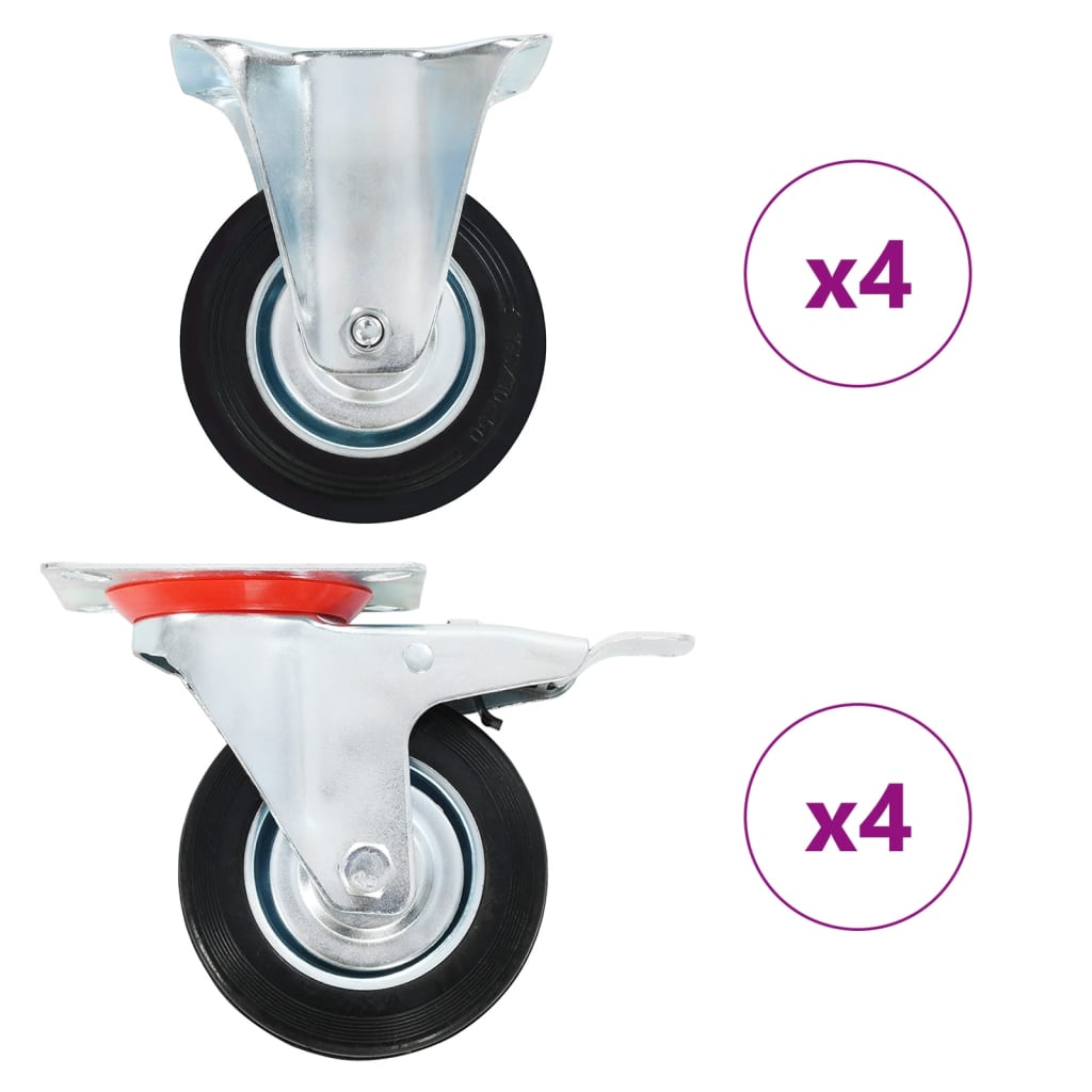 vidaXL Wielen 4 st 100 mm