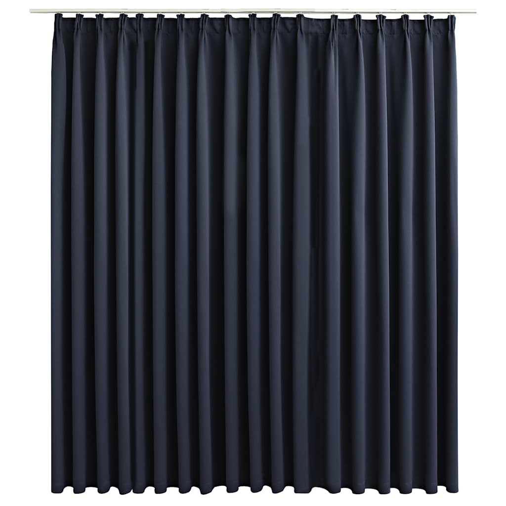 vidaXL Blackout Curtain with Hooks 290x245 cm black