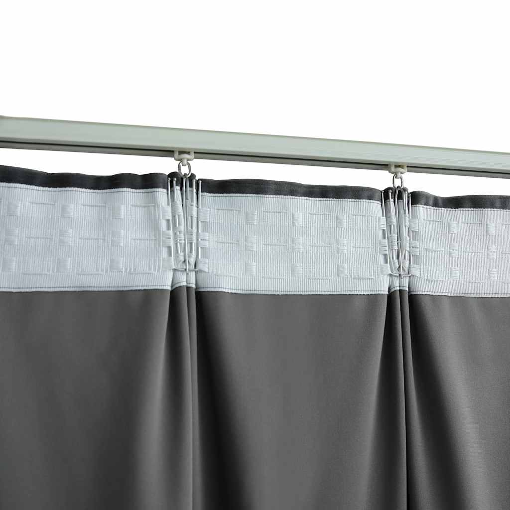vidaXL Gordijn verduisterend avec haken 290x245 cm fluweel noir