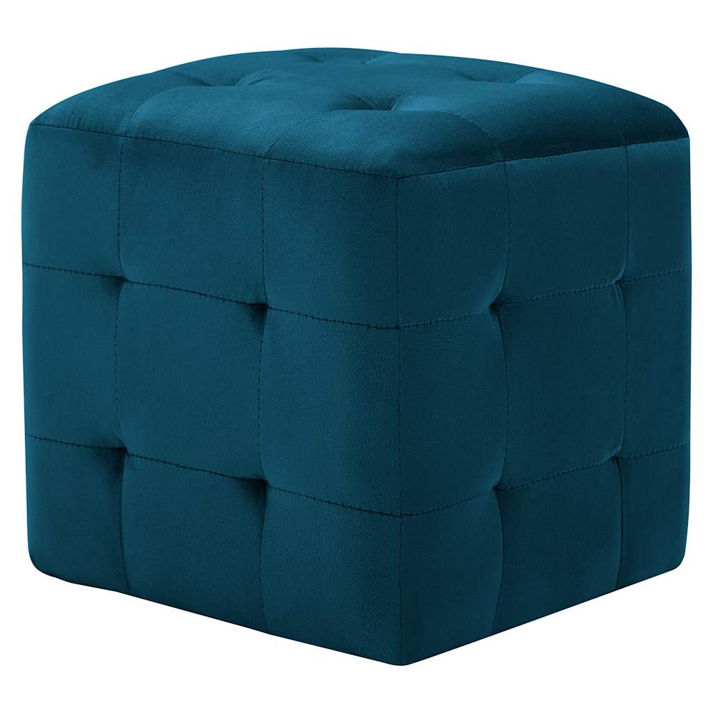 vidaXL Ottomans 2 pcs 30x30x30 cm velvet blue