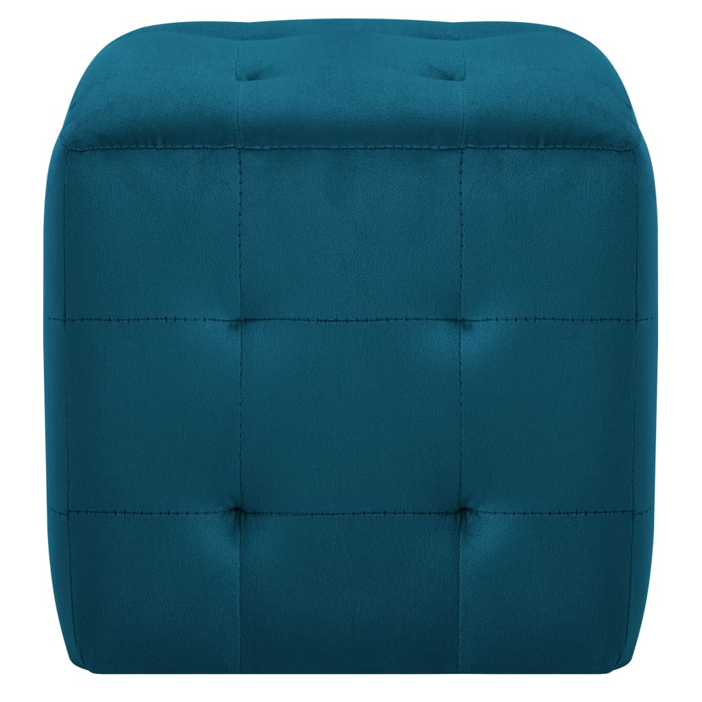 vidaXL Ottomans 2 pcs 30x30x30 cm velvet blue