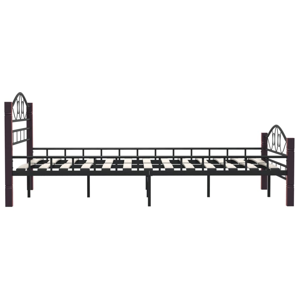 vidaXL Metal Bed Frame Black 120x200 cm