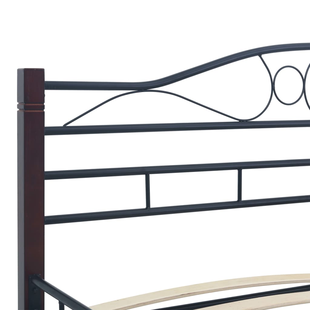 vidaXL Metal Bed Frame Black 120x200 cm