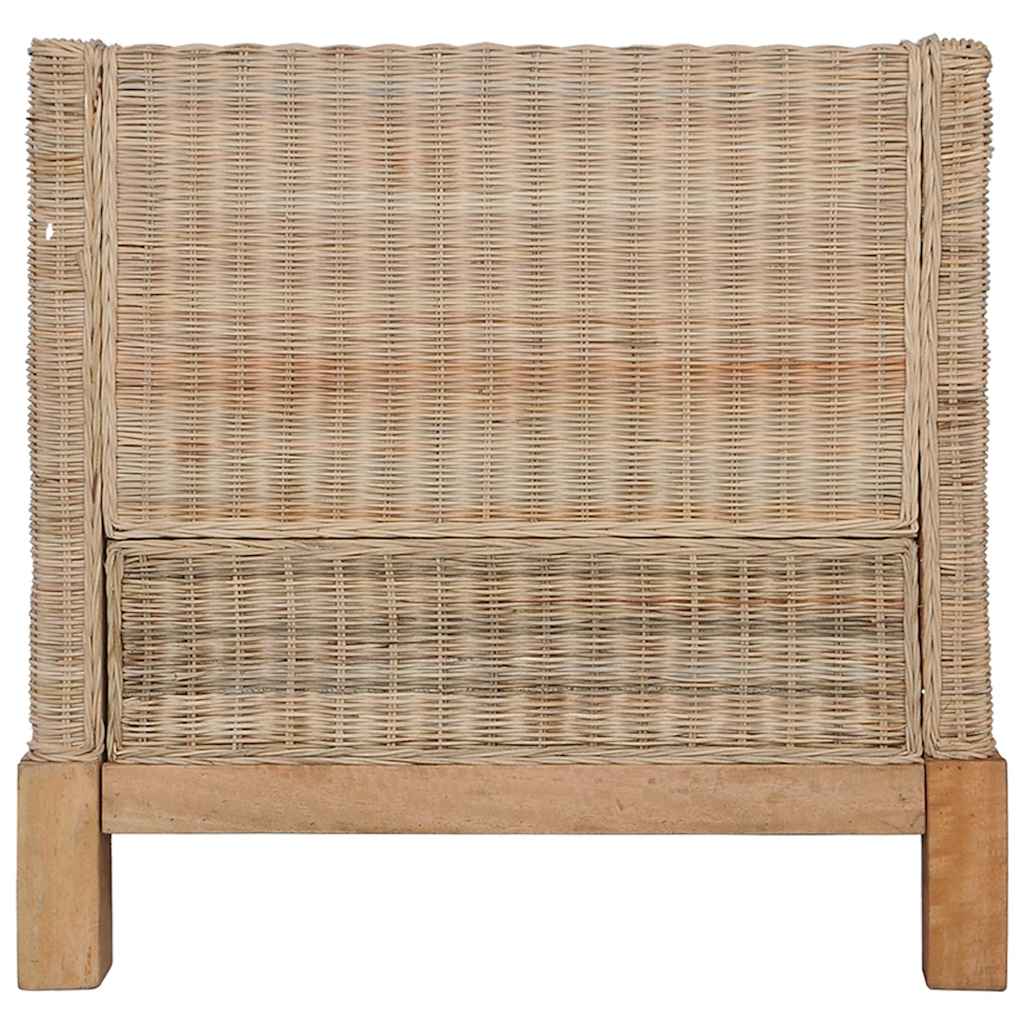 vidaXL 2-Piece Sofa Set with Cushions Natural Rattan