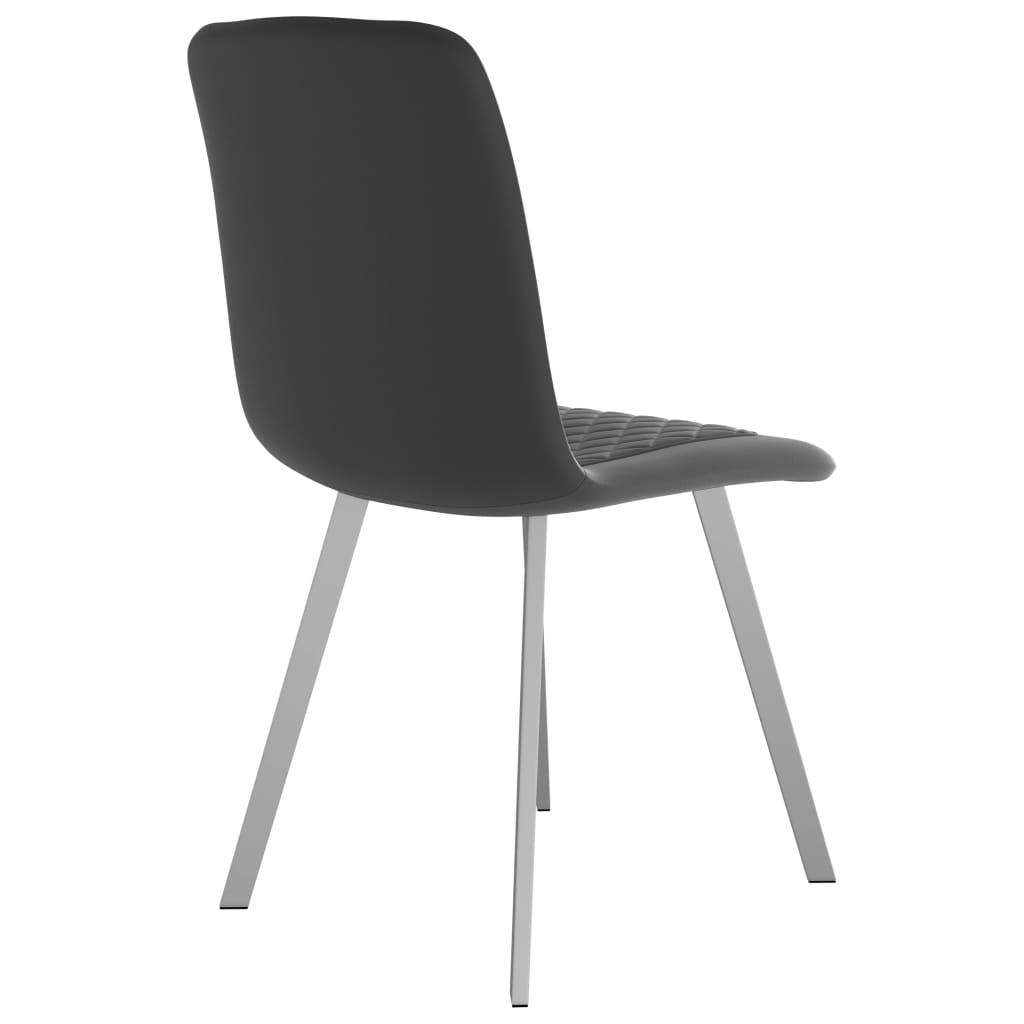vidaXL Eetkamerstoelen 2 st fluweel grijs