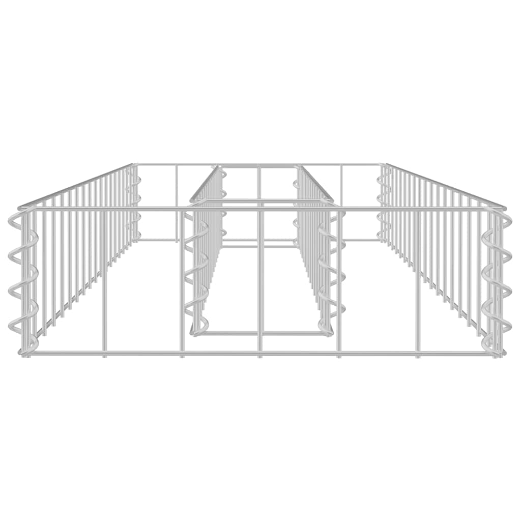 vidaXL Gabion Raised Garden Bed 90x30x10 cm Galvanised Steel