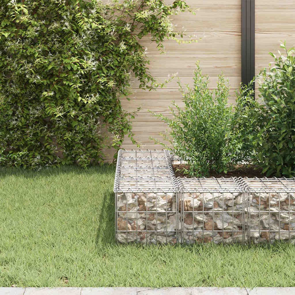 vidaXL Gabion plantenbak verhoogd kubus 30x30x30 cm staaldraad