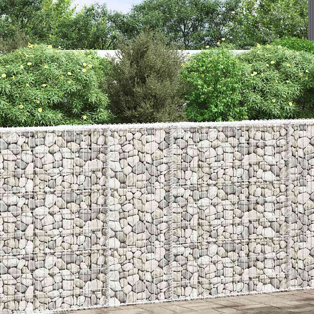vidaXL Gabion Planter Trapezoid 80x20x100 cm Galvanized Steel